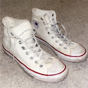 High top Size 9 Women’s White Converse